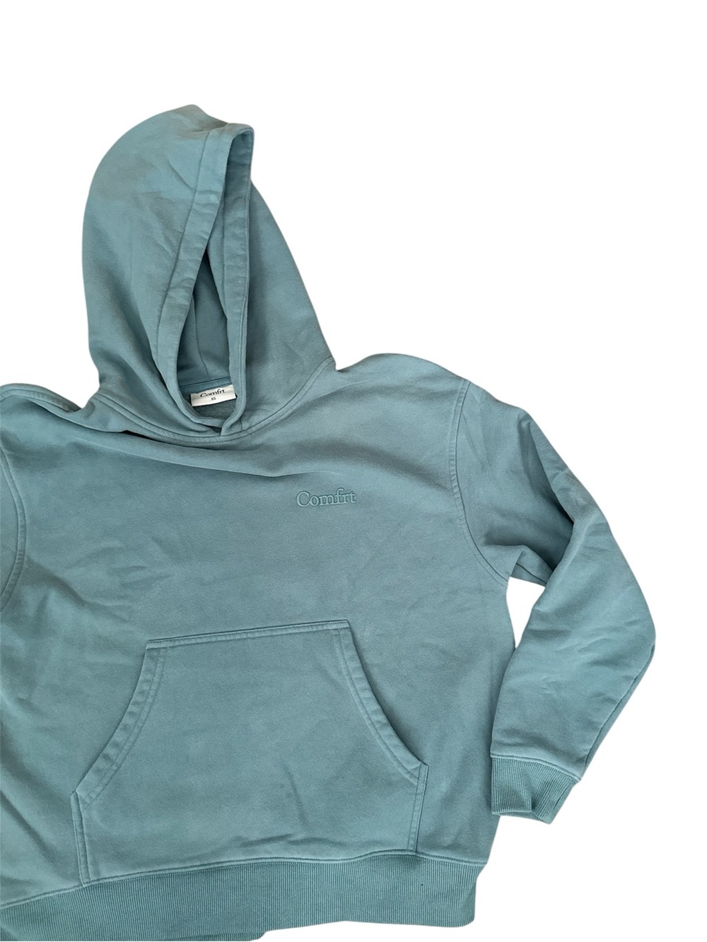 Comfrt seafoam Green Hoodie Sweatshirt Minimalist